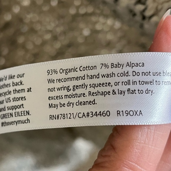 Eileen Fisher Peruvian Organic Cotton Alpaca Open Front Kimono Cardigan Sm EUC - Picture 4 of 16